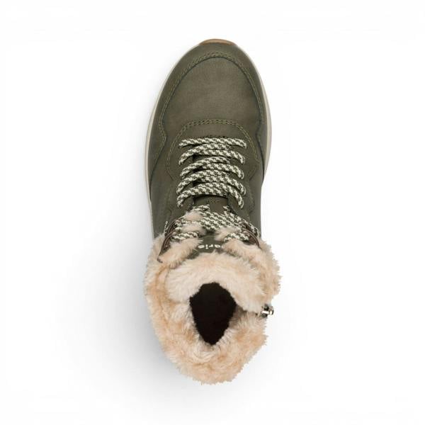 Tamaris Women’s Green Warm Winter Waterproof Lace-up Ankle Boots - 26278-45
