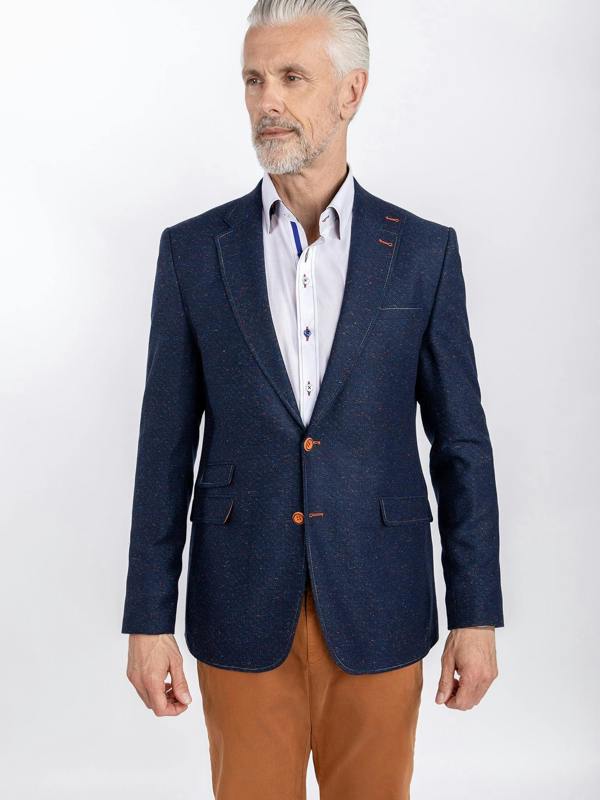 WOOL FLECKED JACKET - Claudio Lugli Shirts
