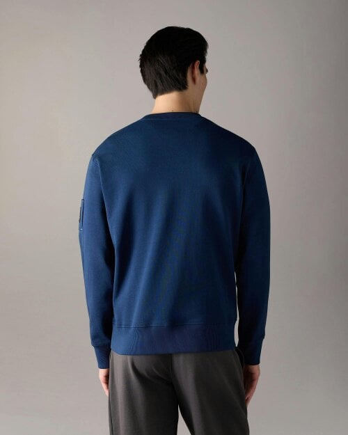 Moose Knuckles Hartsfield Mens Crew Neck Sweatshirt - Nightfall 1977