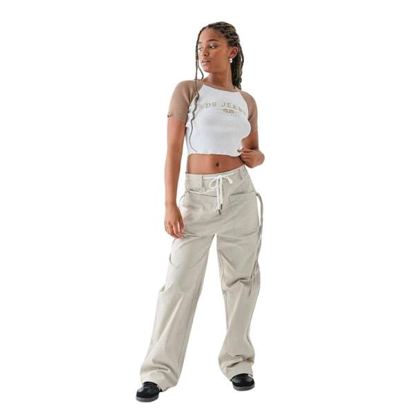 Daisy Street Womens/Ladies Knitted Crew Neck Regular Crop T-Shirt - White - 