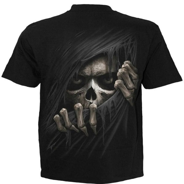 Spiral Direct Unisex Adult Grim Ripper T-Shirt - Black