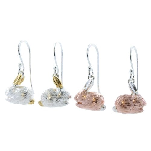 Reeves & Reeves Sterling Silver Benjamin Bunny Drop Earrings