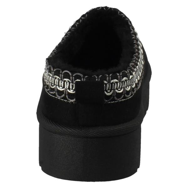 Spot On Ladies Spot On Wide Fit Stitch Pattern Slipper Shoes F4470