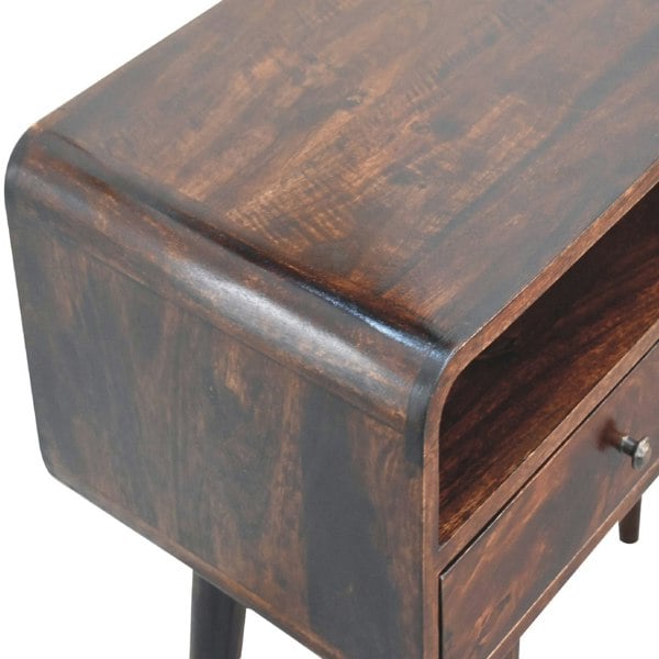 Artisan Furniture Curved Light Walnut Console Table