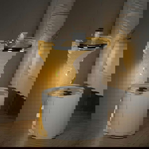 Rit Concept Hutton Round Bedside Table With Storage & Light Strip