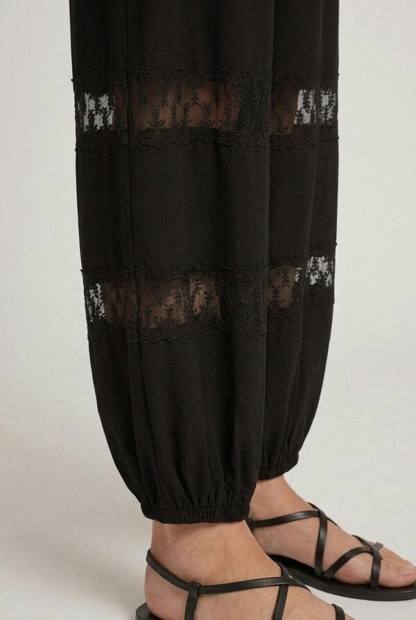 Izabel London Lace Detail High Waist Harem Pants