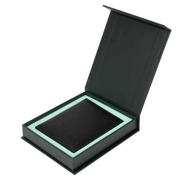PU Leather Wallet - Modern Design with 8 Card Slots, Central Coin Compartment for Men
