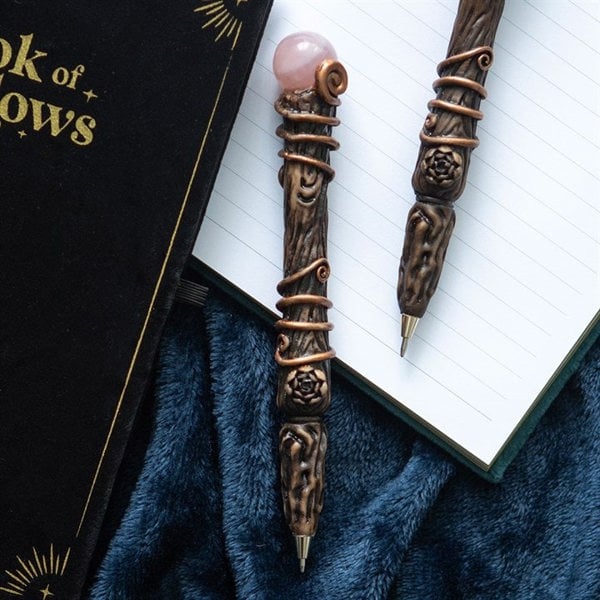 Serano Romance Rose Quartz Crystal Wand Pen