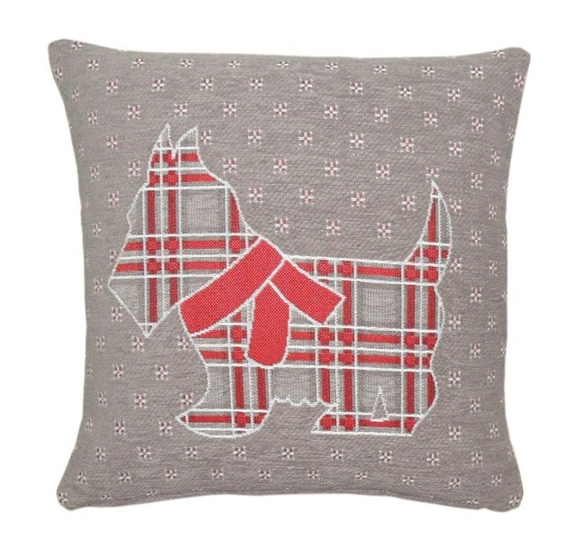 Velosso Traditional Scotty Dog Cushion - 43cm x 43cm