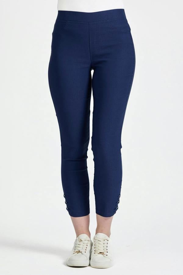 Mudflower Eyelet Detailed Bengaline Stretch Trousers