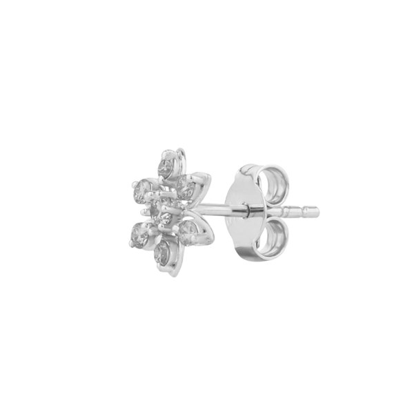 Spero London Fine 14k Solid Gold Diamond Star Single Earring