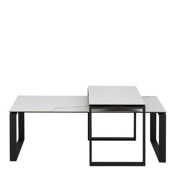 Furniture To Go Katrine Ceramic Coffee Table Set with Marble Effect Top