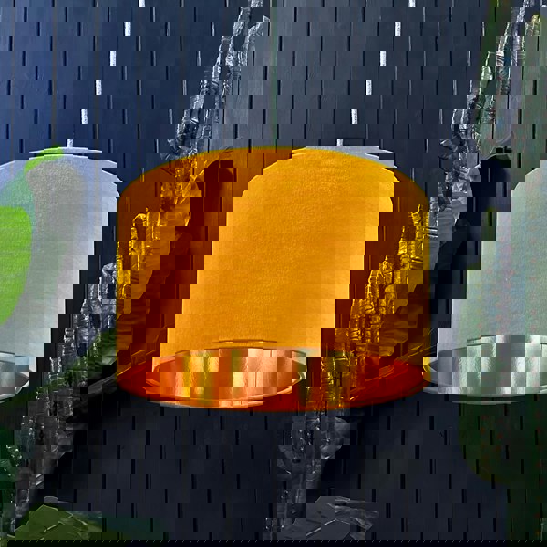 love Frankie butterscotch velvet lampshade with gold lining