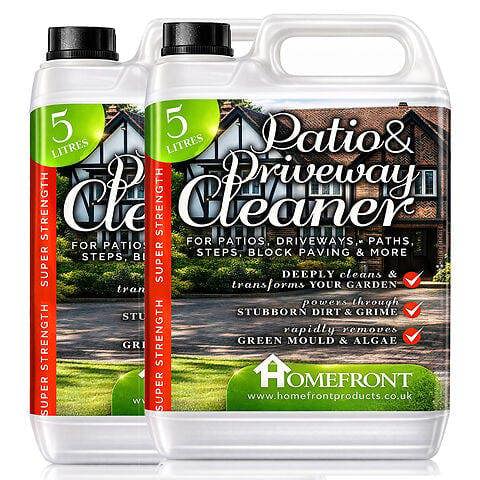 Homefront Patio and Driveway Cleaner - Deeply Cleans to Remove Dirt, Grime and Stains - Easy to Use Fluid (10 Litres)