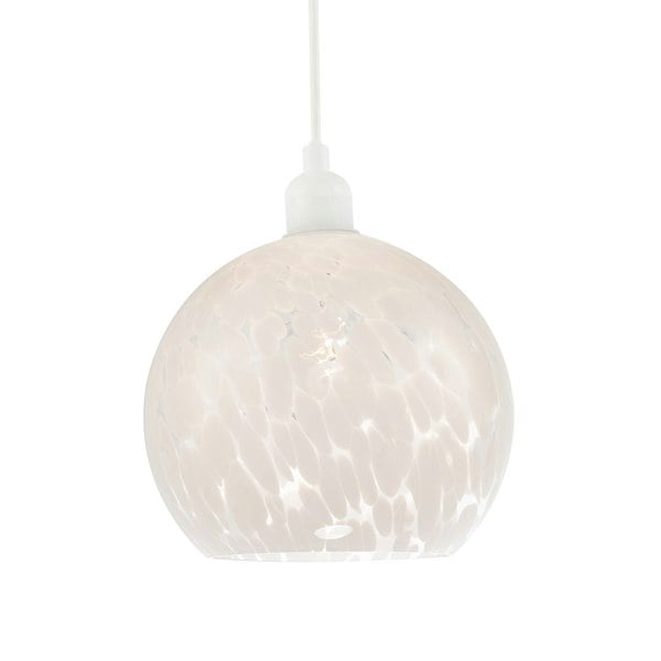 Modern Opal White Snowflake 20cm Glass Pendant Ceiling Lamp Shade Image 1