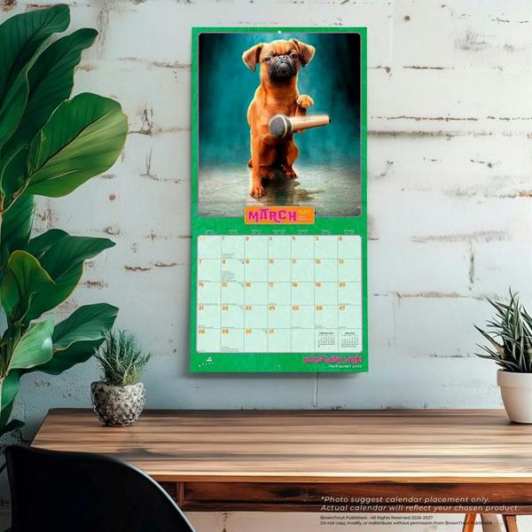 Dogs Gone Wild Calendar 2027, Wall Calendars, Month To View, Dogs, Gift