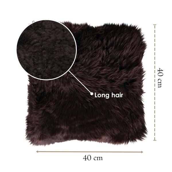 Infinity Leather Luxury Genuine Sheepskin  40x40cm Real Wool Single Sided Cushion