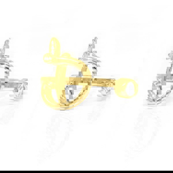 Say It With Adjustable Winged Initial Ring - Yellow Gold Plated