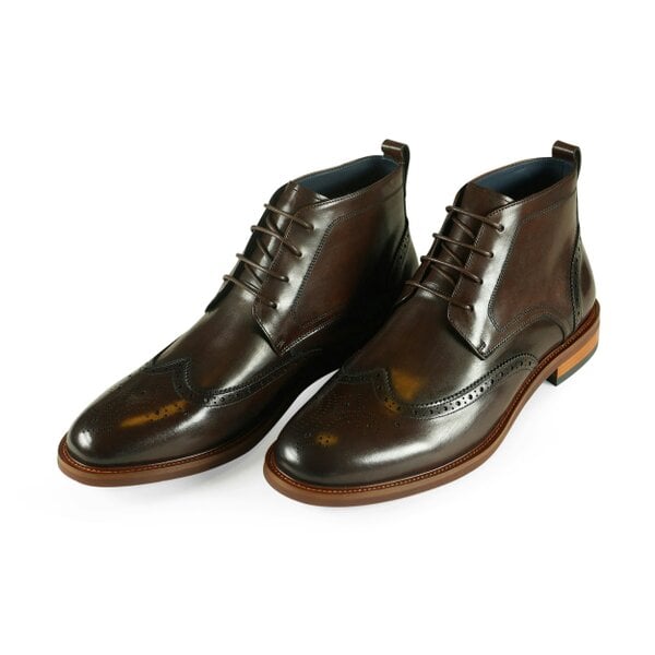 Azor Rimini Brogue Derby Boot - Brown
