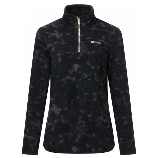 Regatta Womens/Ladies Margot Brush Stroke Quarter Zip Fleece - Black - 