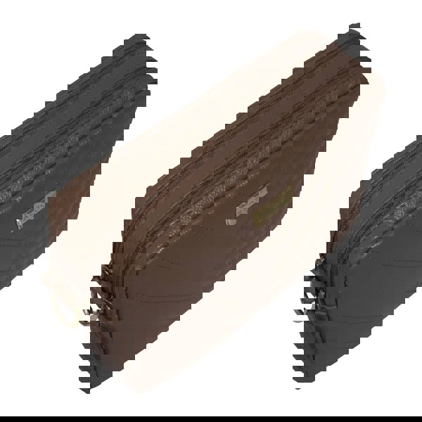 Assots London 'IRIS' Tan Quilted Soft Pebble Grain Leather Crossbody Bag