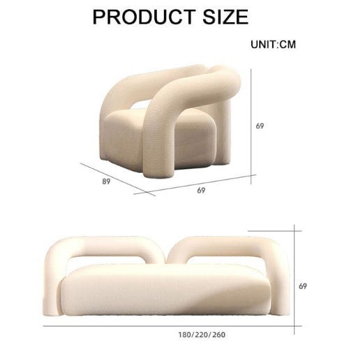 Philippa Boucle Sofa, Single Armchair-Ritconcept-Rit Concept