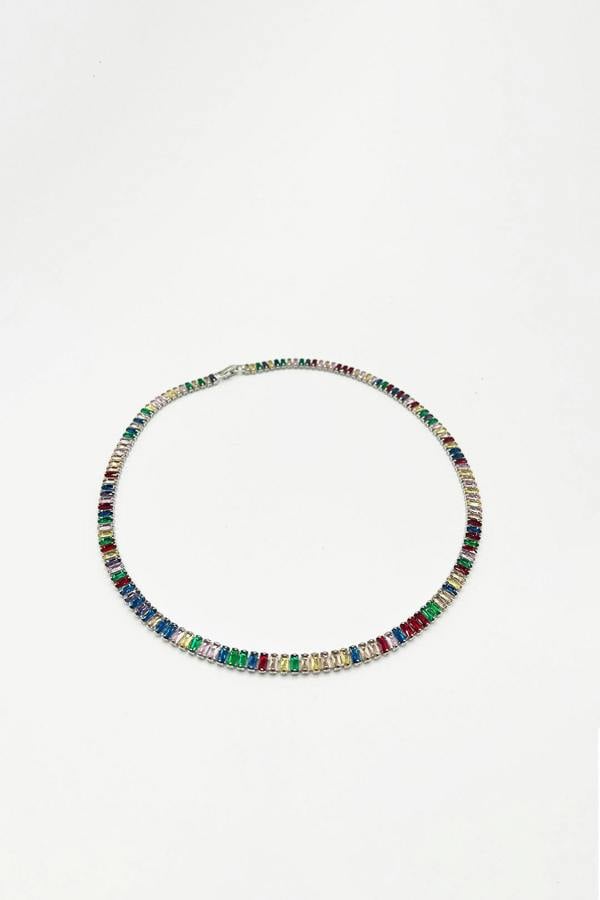 SVNX Multicolour Tennis Necklace