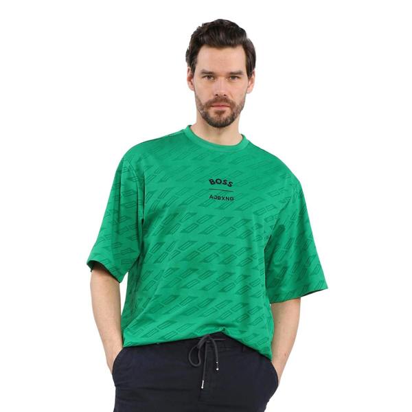 Boss Mens Ajbxng Talboa All-Over Print T-Shirt - Green - 