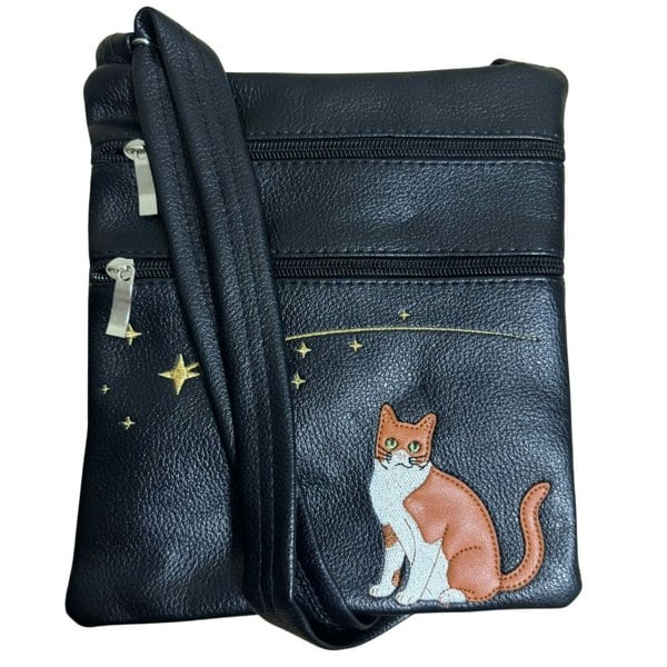 Fores Collection Cat Appliqué Crossbody Bag