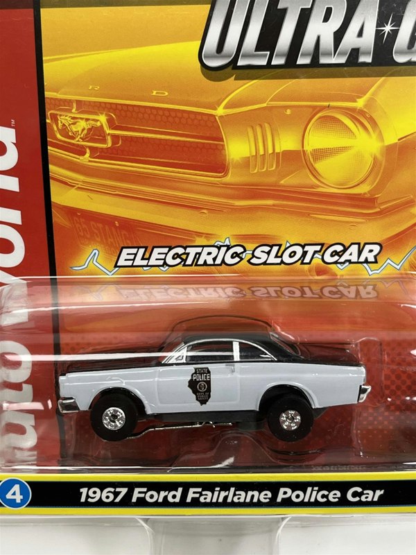 Auto World Slot Cars 1967 Ford Fairlane Police Car Thunderjet Ultra G HO Slot Car SC367-4