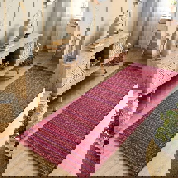 The Rugs Fine Striped Design Wool Rug - Quality Hand-Loomed