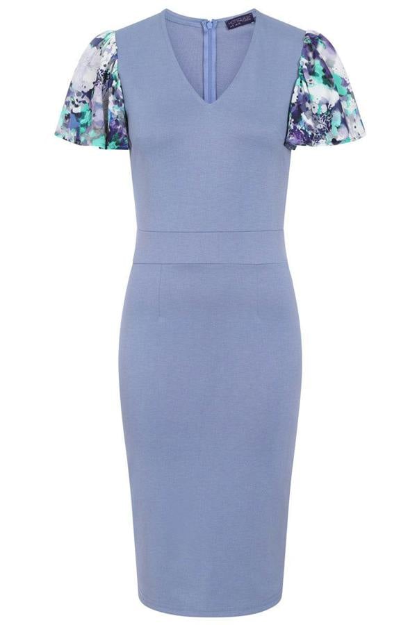 HotSquash Ponte Dress with Chiffon Sleeves