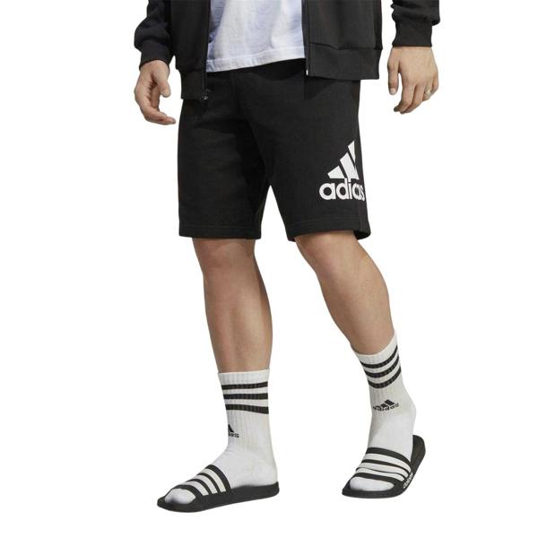 Adidas Mens Terry Oversized Logo Shorts - Black - 