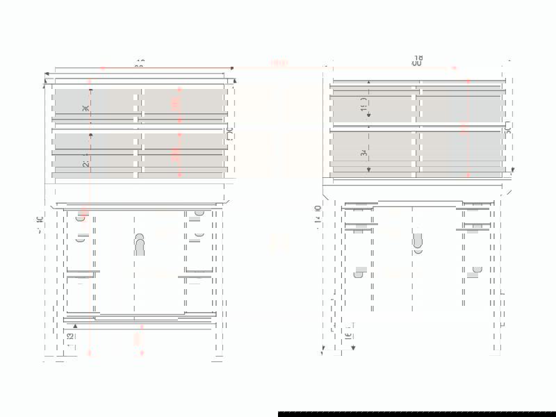 Acorn Heavy-Duty Cupboard Workbench (V.3) – Sturdy Wooden Workbench with Two-Door Cupboard in the middle, Multiple Large Drawers, and Optional Back Panel or Pegboard, Ideal for Garages, Workshops, and Sheds