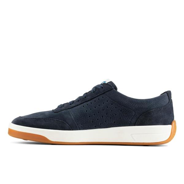 Clarks Mens Hero Air Lace Leather Trainers - Navy - 