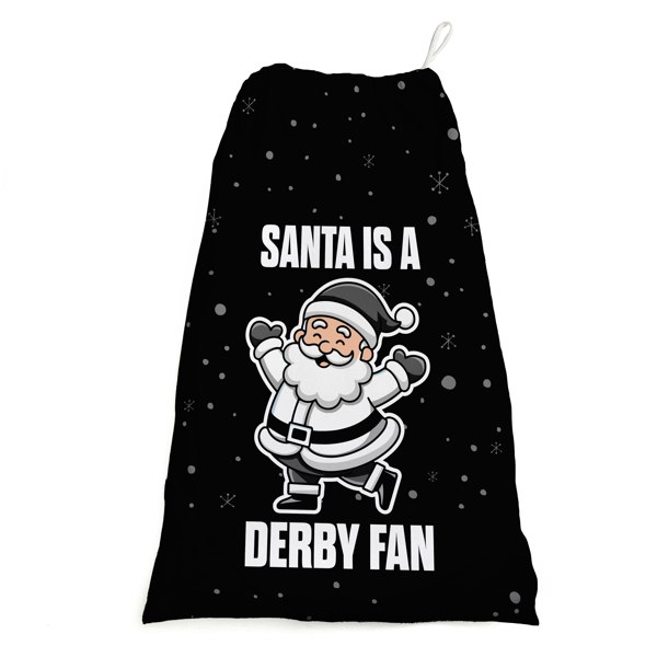 BritishmadeGifts Santa is a Derby Fan - Football Fan Santa Sack