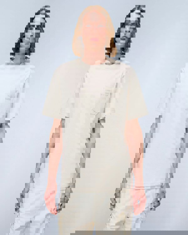 Napapijri Fanes Mens Short Sleeve T-Shirt - Beige Dimity N1J