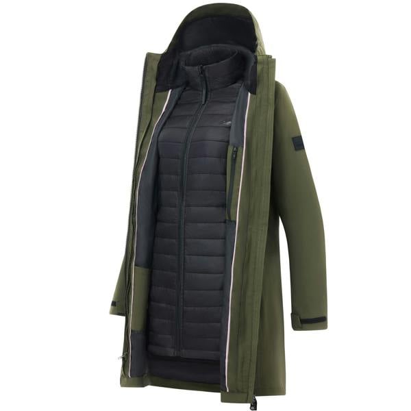Regatta Womens/Ladies Denbury 3 in 1 Jacket - Dark Khaki/Black - 