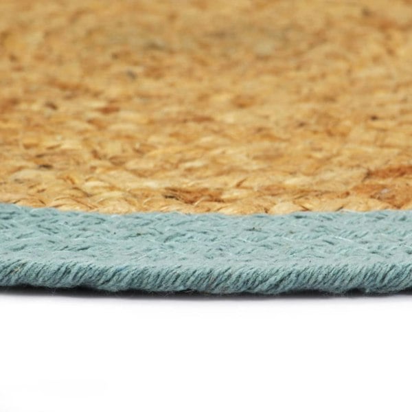 Berkfield Placemats 6 pcs Natural and Green 38 cm Jute and Cotton