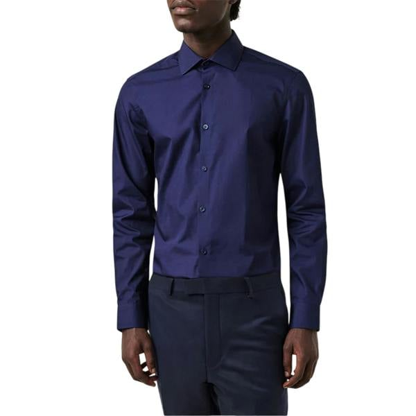 Twisted Tailor Mens Slim Formal Shirt - Navy - 