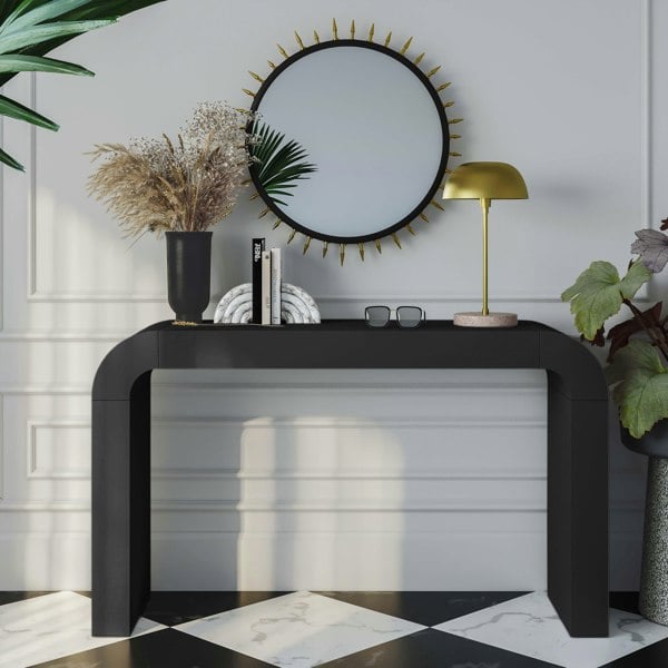 Furniture Edit Hump Black Console Table