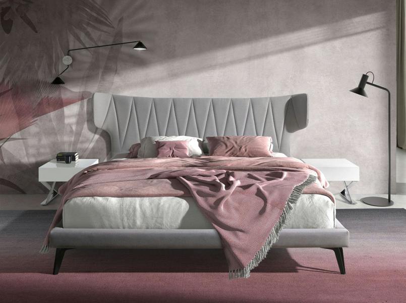 Angel Cerdá Bedside Table White Wood and Chromed Steel 7007