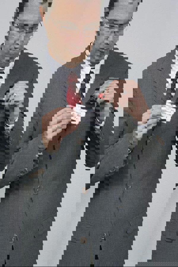 Durable CLICK FOLD Magnet Name Tag Badge Holders + Inserts | 25 Pack | 40 x 75mm