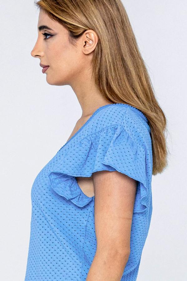 ENORSIA Women’s Frill Sleeve T-Shirt