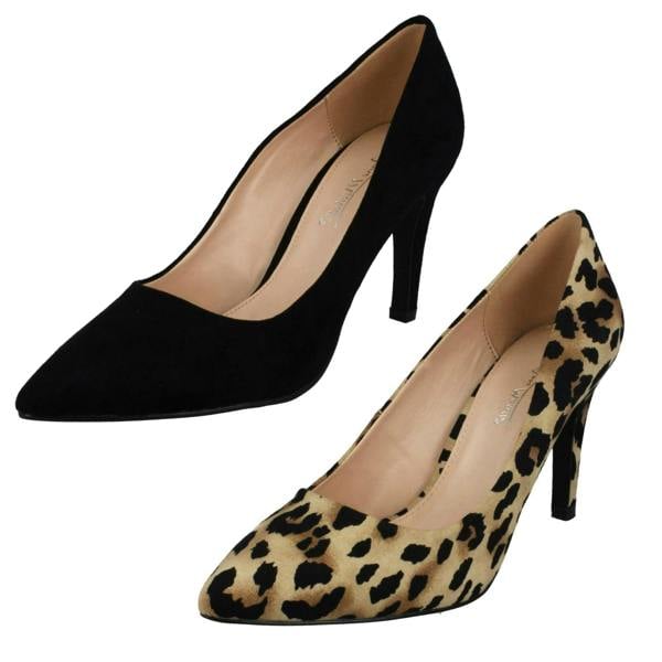 Anne Michelle Ladies Anne Michelle High Heel Pointed Toe Court Shoes