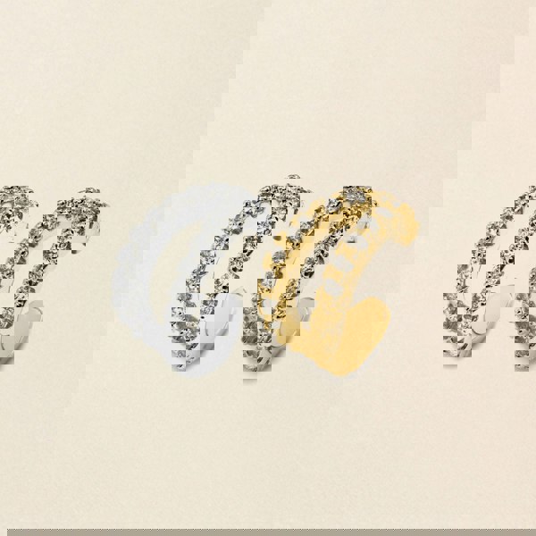 Say It With Clear CZ Ear Cuff - Yellow Gold Plated