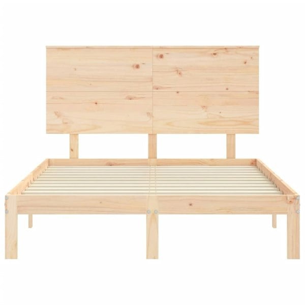 Berkfield Bed Frame with Headboard 120x200 cm Solid Wood