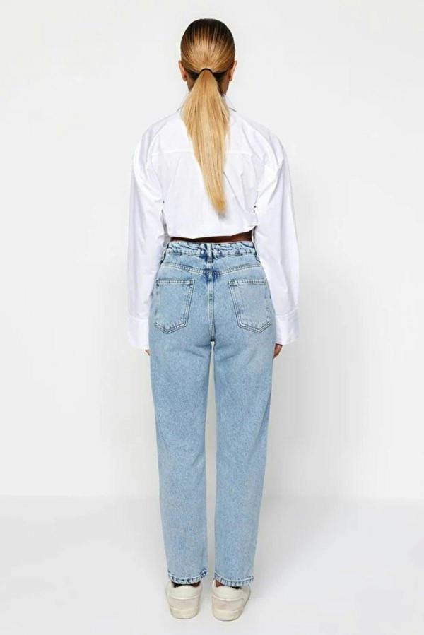 WOVCOR High Waist Mom Jeans