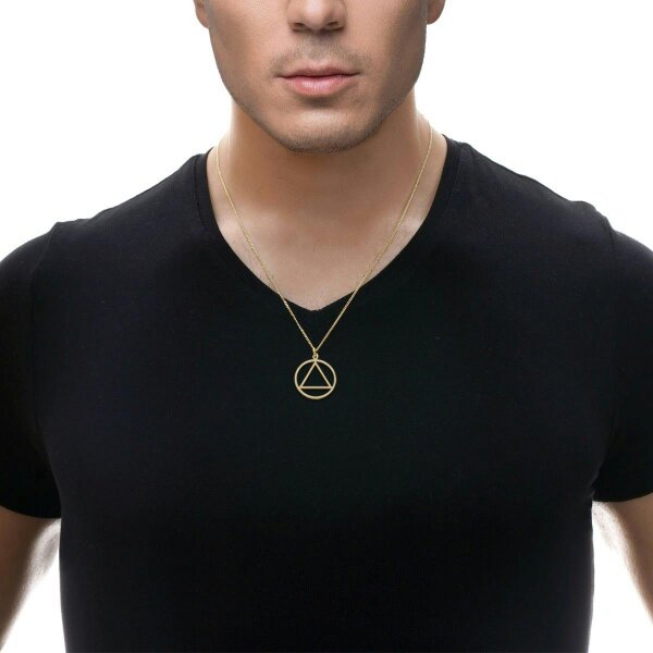 Christopher James of London 9ct Yellow Gold Plated Sobriety Recovery Pendant