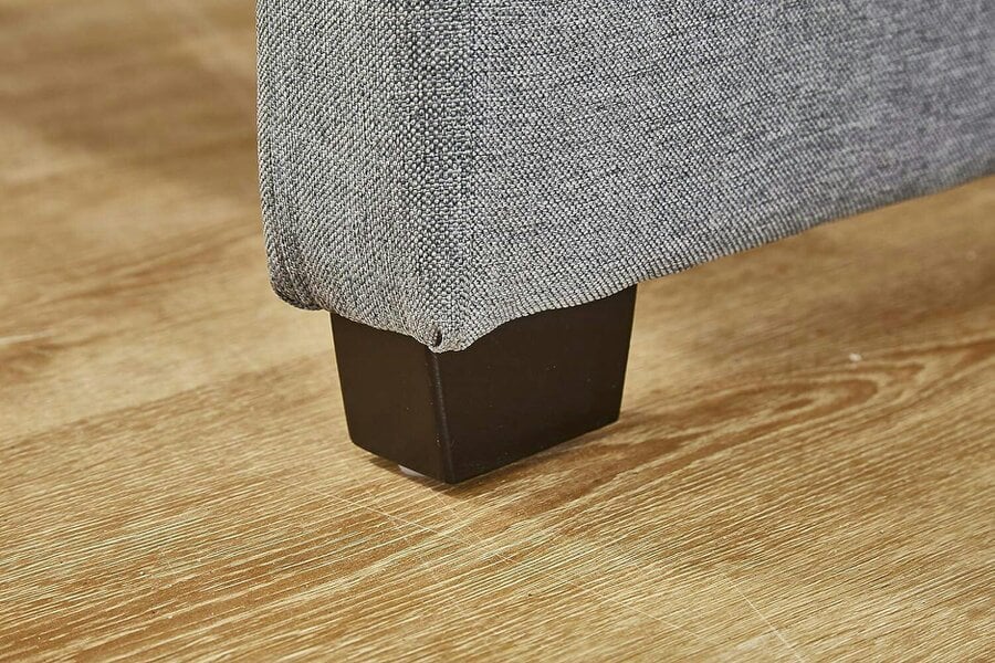 Kosy Koala Daybed with Trundle Grey 3ft Single Fabric Tufted Wooden Bedroom